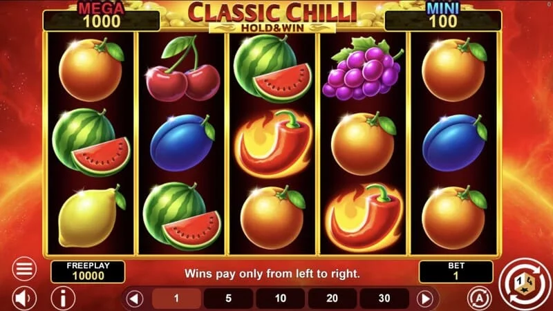 Classic Chilli Hold & Win - 5x3 Walzen mit Chili-Symbolen